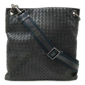 BOTTEGA VENETA Black Intrecciato Shoulder Bag